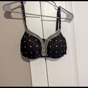 Polka dot push up bra